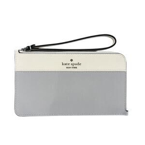 Kate Spade Lucy Medium L-Zip Wristlet Saffiano Leather Wallet